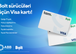 ABB-dən Bolt sürücülərinə özəl Visa kartı!