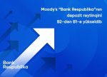 Moody's "Bank Respublika"nın uzunmüddətli depozit reytinqini B2-dən B1-ə yüksəldib