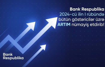 Bank Respublika birinci rübdə bütün göstəricilər üzrə artım nümayiş etdirib