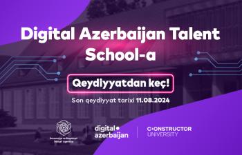 14 yaşdan yuxarı gənclər üçün “Digital Azerbaijan Talent School” təlim düşərgəsinə qeydiyyat başlayıb