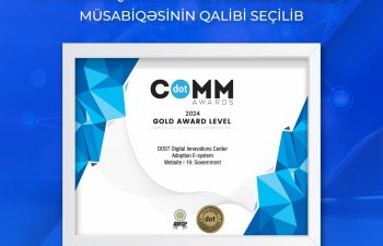 Övladlığagötürmə üzrə e-sistem ABŞ-nin beynəlxalq onlayn “dotCOMM Awards” müsabiqəsinin qalibi seçilib