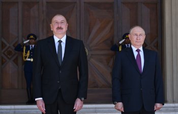 Rusiya Prezidenti Vladimir Putinin rəsmi qarşılanma mərasimi olub