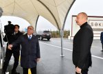 Prezident Oğuz-Şəki avtomobil yolunun yenidənqurmadan sonra açılışını edib