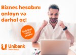Unibankda onlayn biznes hesabını şəhadətnamə dublikatsız açmaq olar