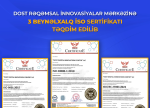 DOST Rəqəmsal İnnovasiyalar Mərkəzinə 3 beynəlxalq İSO sertifikatı təqdim edilib