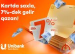 Pulunu
Unibank kartında saxla, 7 % gəlir qazan!