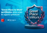 PAŞA Sığortanüfuzlu“Great Place To Work” – “Mükəmməl iş yeri”mükafatına layiq görülüb