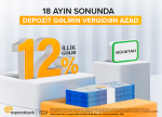 Depozitə maksimal sığortalı
gəlir faizi