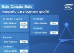 Bakı-Qəbələ marşrutunda qatar reysləri artırılır