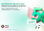 “PAŞA Bank”dan bizneslərə dəstək: Faktorinq xidmətində 50% endirim