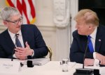 Apple baş direktoru Tim Trampla görüşdü