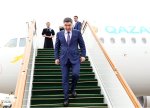 Oljas Bektenov Füzuli Beynəlxalq Hava Limanında qarşılandı