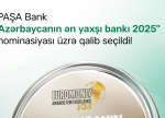 “PAŞA Bank” “Euromoney” beynəlxalq nəşri tərəfindən “Azərbaycanın ən yaxşı bankı 2025” mükafatına layiq görülüb