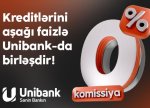Digər bankdakı kreditini 0 % komissiya və aşağı faizlə Unibanka gətir!