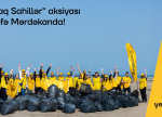 Yelo komandası Mərdəkan çimərliyində təmizlik aksiyası həyata keçirib