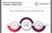 2024-cü il ərzində dövlət əmlakının icarəsi üzrə göstəricilər açıqlanıb