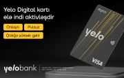 Yelo Bank-dan yeni rəqəmsal kart: Yelo Digital Card!