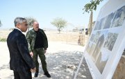 Prezident İlham Əliyev Ağdamın Qiyaslı kəndindəki tarixi məscidin binasının bərpadan sonra açılışında iştirak edib