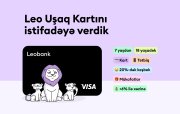 Leobank Uşaq kartını təqdim edir: erkən yaşdan maliyyə savadlılığı