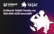 Unibank “YAŞAT” Fonduna 100 000 manat ianə edib