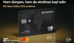 Xalq Bank-dan MasterCard Black Edition kartına 50% endirim