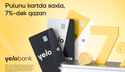 Yelo kart-dakı vəsaiti illik 7%-dək gəlir ilə artır!