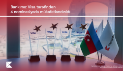 Kapital Bank rəqəmsal ödəmələrdə dünya lideri olan Visa şirkəti tərəfindən 4 mükafata layiq görüldü