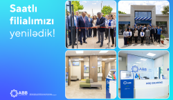 ABB-nin Saatlı filialı yenilənmiş binada xidmətə başladı!