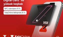 Xalq Bankdan Digital Card-la əməliyyatlara 20 %-dək keşbek!