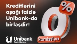 Digər bankdakı kreditini 0 % komissiya və aşağı faizlə Unibanka gətir!