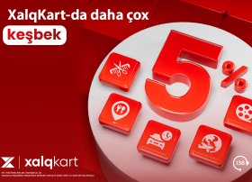 XalqKartda 5% keşbek!