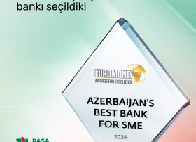 “PAŞA Bank” “Euromoney” beynəlxalq nəşri tərəfindən “Azərbaycanın ən yaxşı KOS bankı” mükafatına layiq görülüb