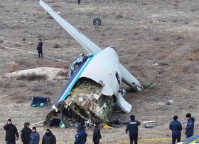 Rusiya FHN-ə məxsus “İl-76” Aktauda təyyarə qəzasında sağ qalan rusiyalıları Moskvaya çatdırıb