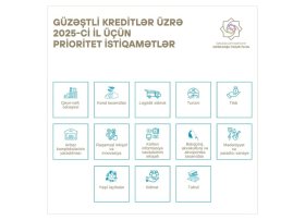 Güzəştli kreditlər üzrə 2025-ci il üçün prioritet istiqamətlər açıqlanıb