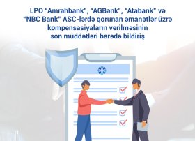 “Amrahbank”, “AGBank”, “Atabank” və “NBC Bank” əmanətçiləri üçün kompensasiya müraciətinin son tarixləri açıqlanıb