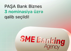 “PAŞA Bank” “SME Banking Agency” tərəfindən 3 əsas nominasiyada birinciliyə layiq görüldü