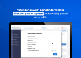 Dövlət satınalmalarının vahid internet portalında yeni funksiya istifadəyə verilib