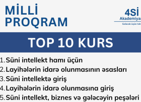 “Milli Proqram” çərçivəsində istifadəçilərin ən çox müraciət etdiyi 10 təlim