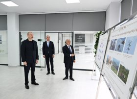Prezident İlham Əliyev Laçın Elektrik Şəbəkəsi Rəqəmsal İdarəetmə Mərkəzinin açılışında iştirak edib
