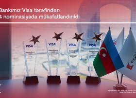 Kapital Bank rəqəmsal ödəmələrdə dünya lideri olan Visa şirkəti tərəfindən 4 mükafata layiq görüldü