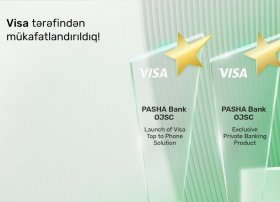 “PAŞA Bank” Visa-nın xüsusi mükafatı ilə təltif olundu