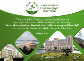 Tərəvəzçilik Elmi Tədqiqat İnstitutunun fəaliyyətə başlamasının 60 ili tamam olur