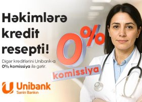 “Unibank” səhiyyə işçiləri üçün xüsusi kampaniya keçirir: 0 % komissiyalı kredit