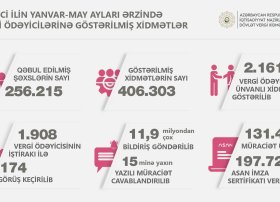 Yanvar-mayda 256 minə yaxın şəxsə vergi xidmətləri təqdim olunub