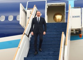 Prezident İlham Əliyev Birləşmiş Ərəb Əmirliklərinə işgüzar səfərə gəlib