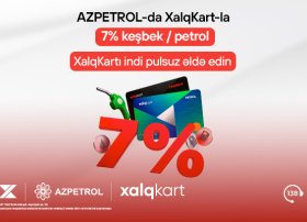 XalqKart-la Azpetrol YDM-lərində 7% keşbek/petrol!