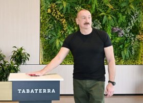 Prezident tütün məmulatlarının istehsalı müəssisəsinin açılışında iştirak edib