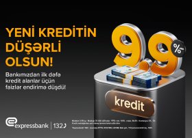 Bu bankda kredit faizləri endi! – illik 9.9%-dən