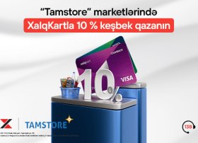 XalqKart ilə “Tamstore” supermarketlər şəbəkəsində 10 % keşbek/petrol!
