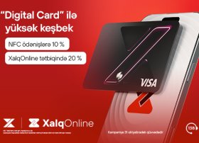 Xalq Bankdan Digital Card-la əməliyyatlara 20 %-dək keşbek!